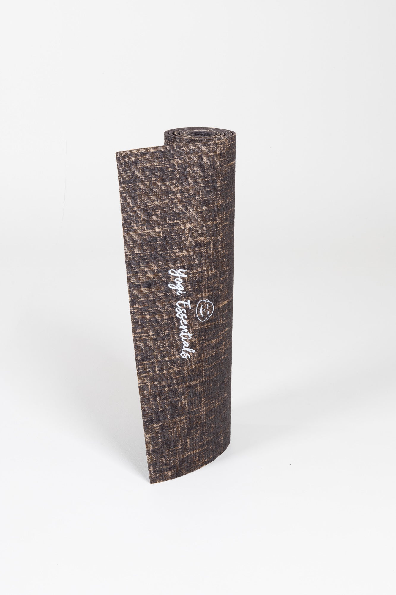 Yogi Essentials Yoga- en pilatesmatten Jute Eco Yogamat Logo - Bruin