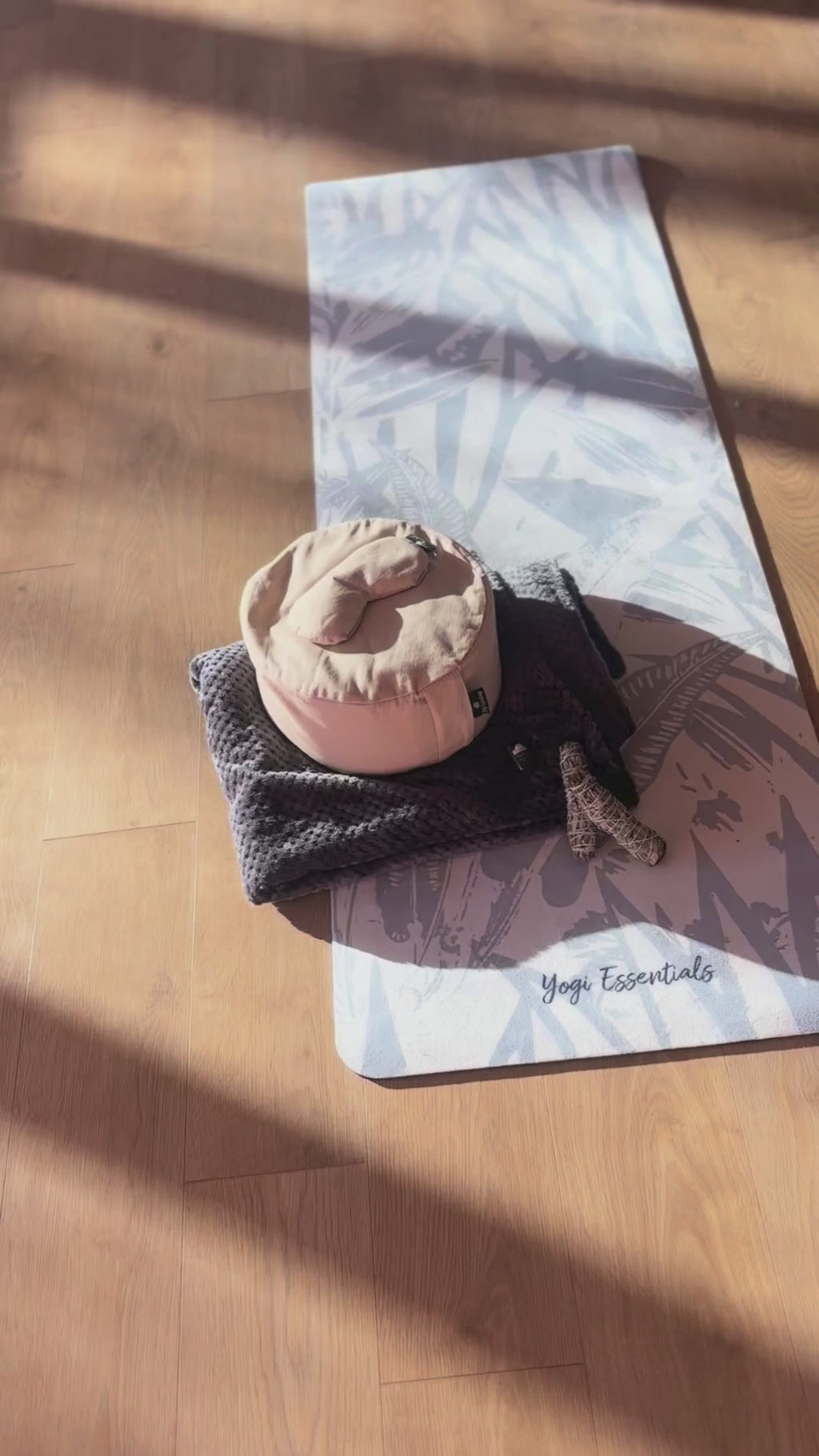 Microfiber Yin Yoga Mat - Gray Forest