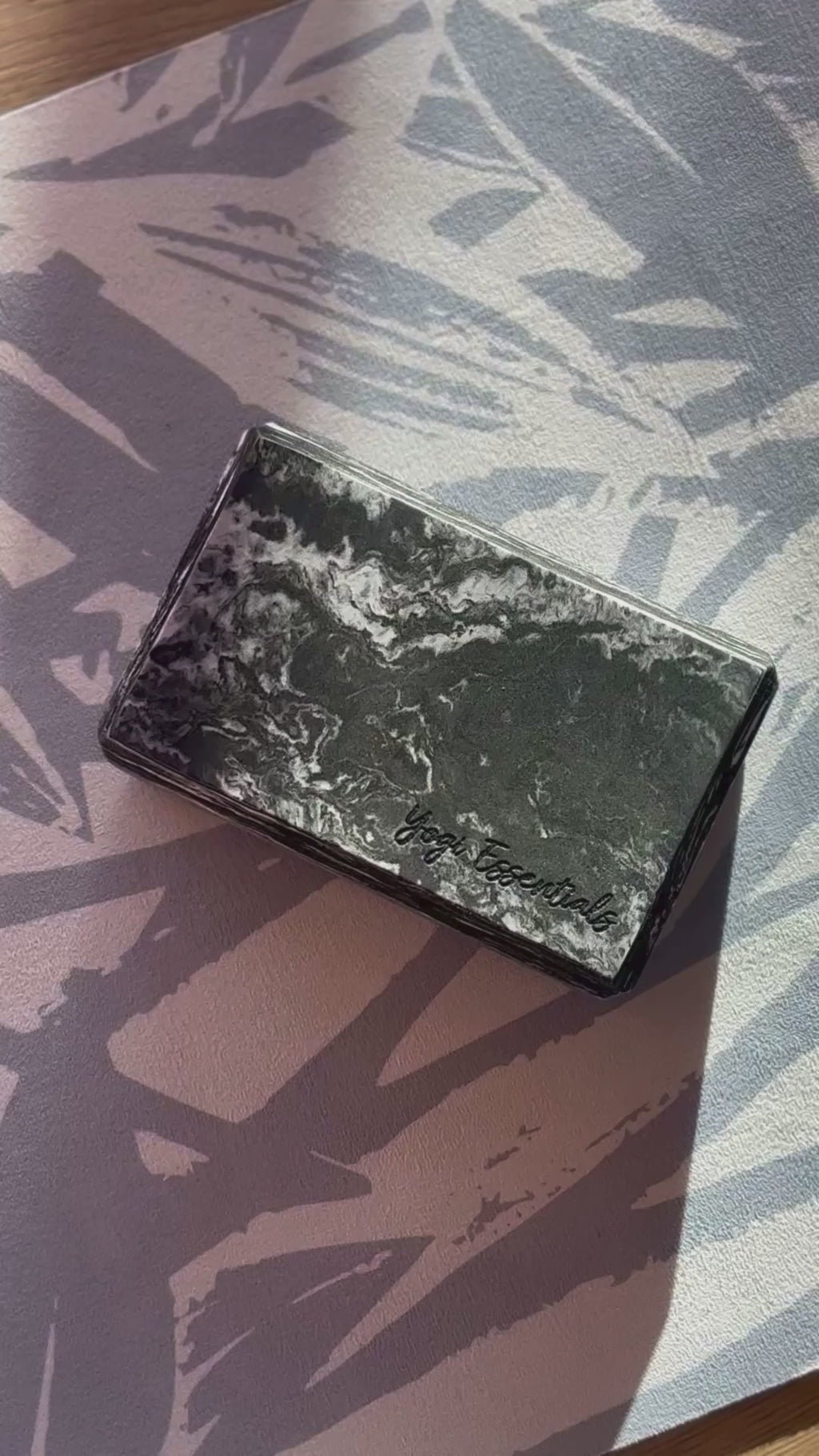 Yogablock Schaumstoff– Marmor Schwarz