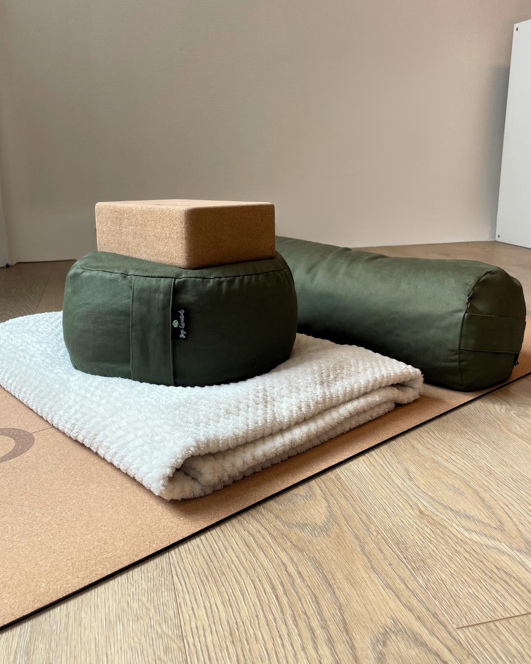 Yogi Essentials Katoenen Yoga Bolster - Groen