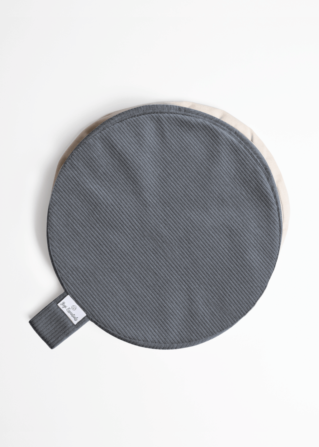 Yogi Essentials Meditatiekussen Losse Hoes - Ribstoffen Meditatiekussen - Smoke