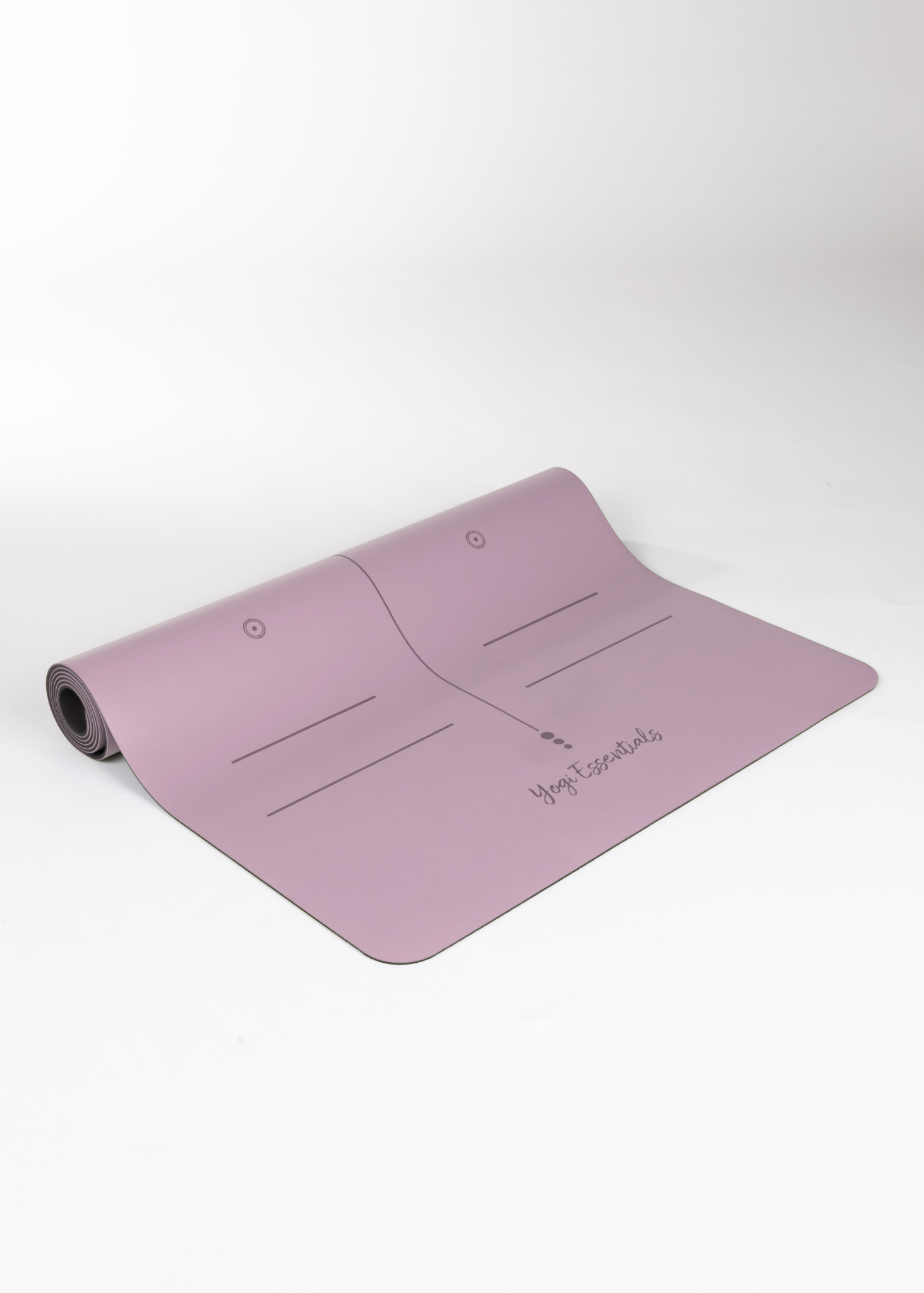Yogi Essentials Yoga- en pilatesmatten NEW Natuurrubber Yogamat - Alignment - Lavender