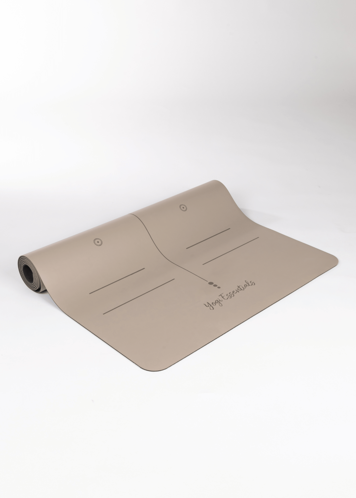Yogi Essentials Yoga- en pilatesmatten NEW Natuurrubber Yogamat - Alignment - Stone